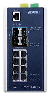 Коммутатор Planet IGS-5225 IGS-5225-8T2S2X 12 ports